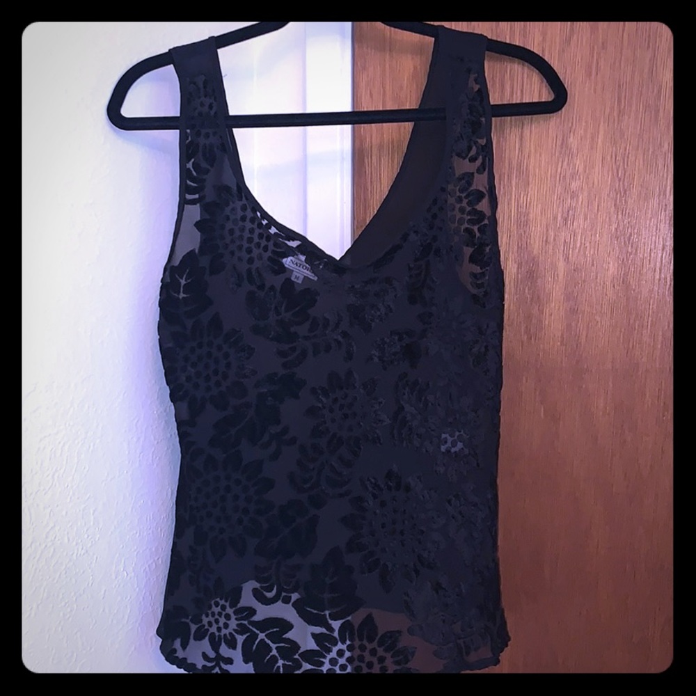 Sheer black top